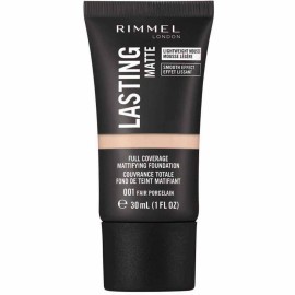 Rimmel London, Lasting Matte, Full Cover, Liquid Foundation, 001, Fair Porcelain, 30 ml