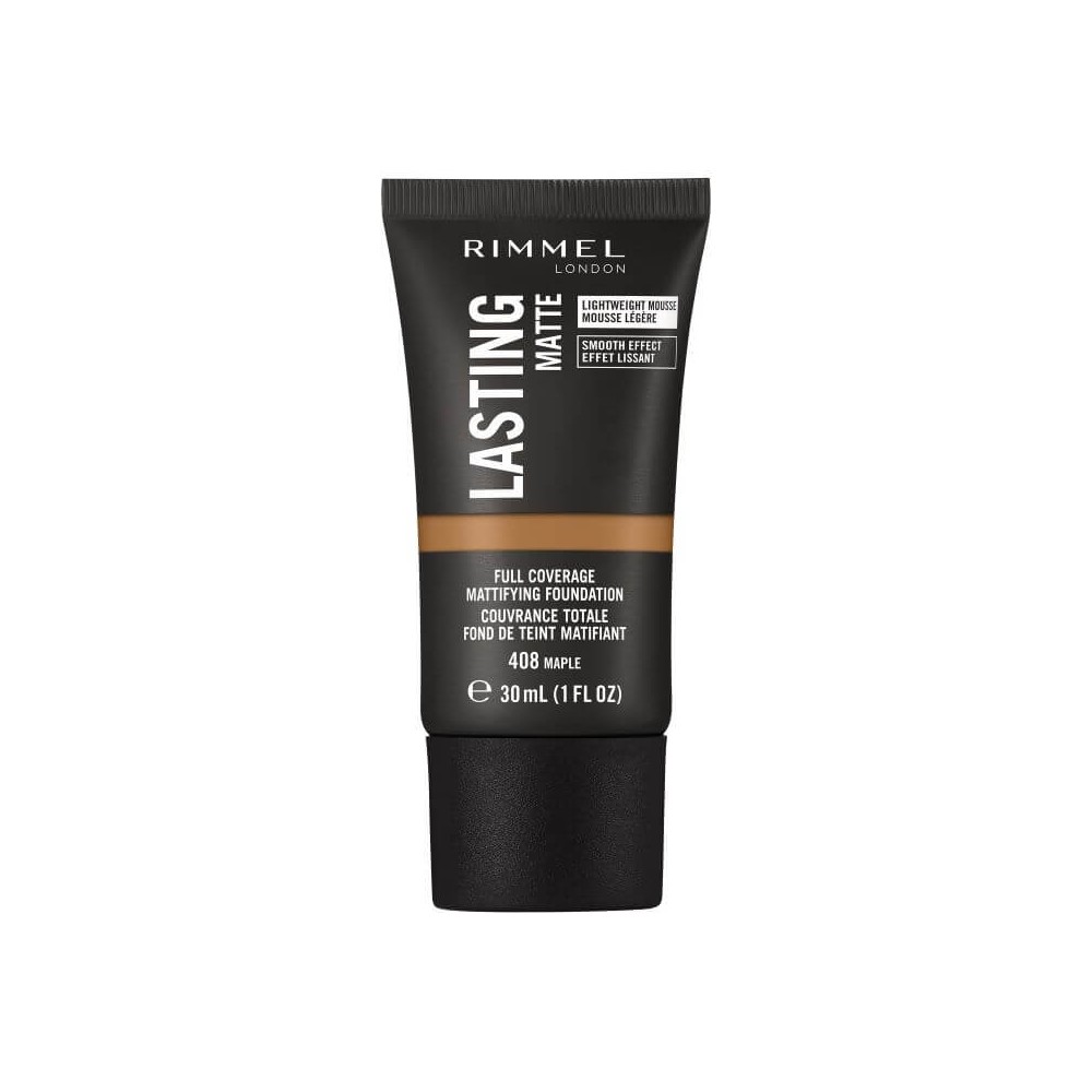 Rimmel London, Lasting Matte, Liquid Foundation, 408, Maple, 30 ml