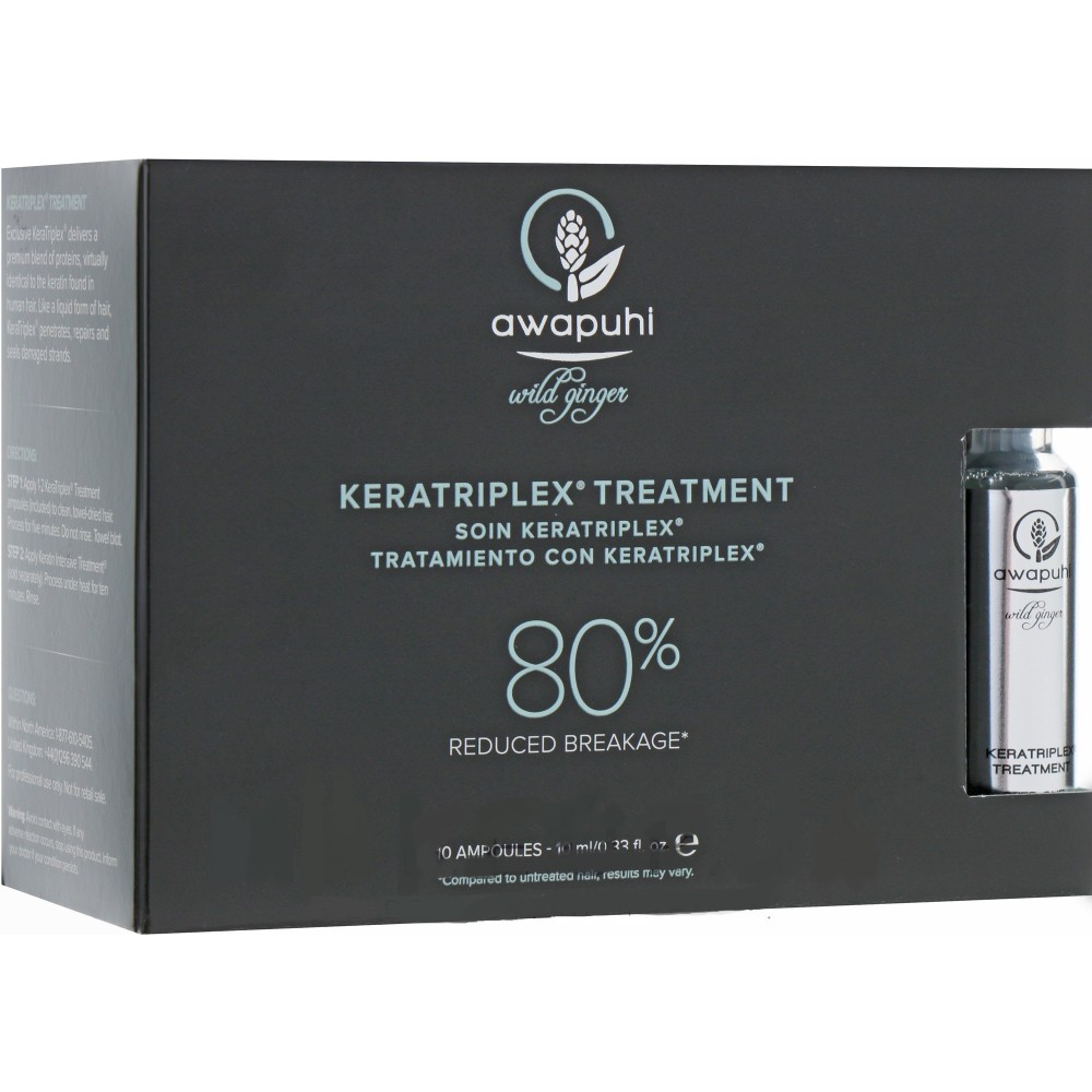 Set, Awapuhi Wild Ginger By Paul Mitchell, Keratriplex, Hair Treatment Lotion Mask, Anti-Breakage, 10 pcs, 10 ml