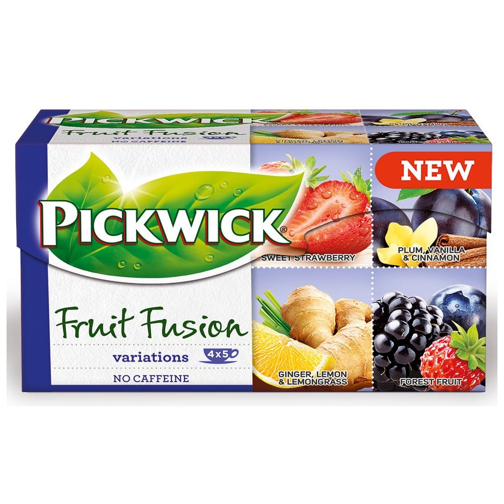 Pickwick Fruit Fusion Variations (Strawberry, Plum Vanilla Cinnamon, Ginger Lemon, Forest Fruit)