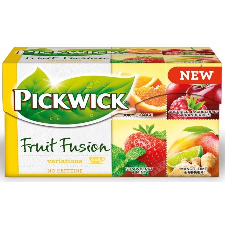 Pickwick Fruchtfusion-Variationen (saftige Orange, Kirschen Himbeeren Cranberries, Erdbeere Minze, Mango Limette Ingwer)
