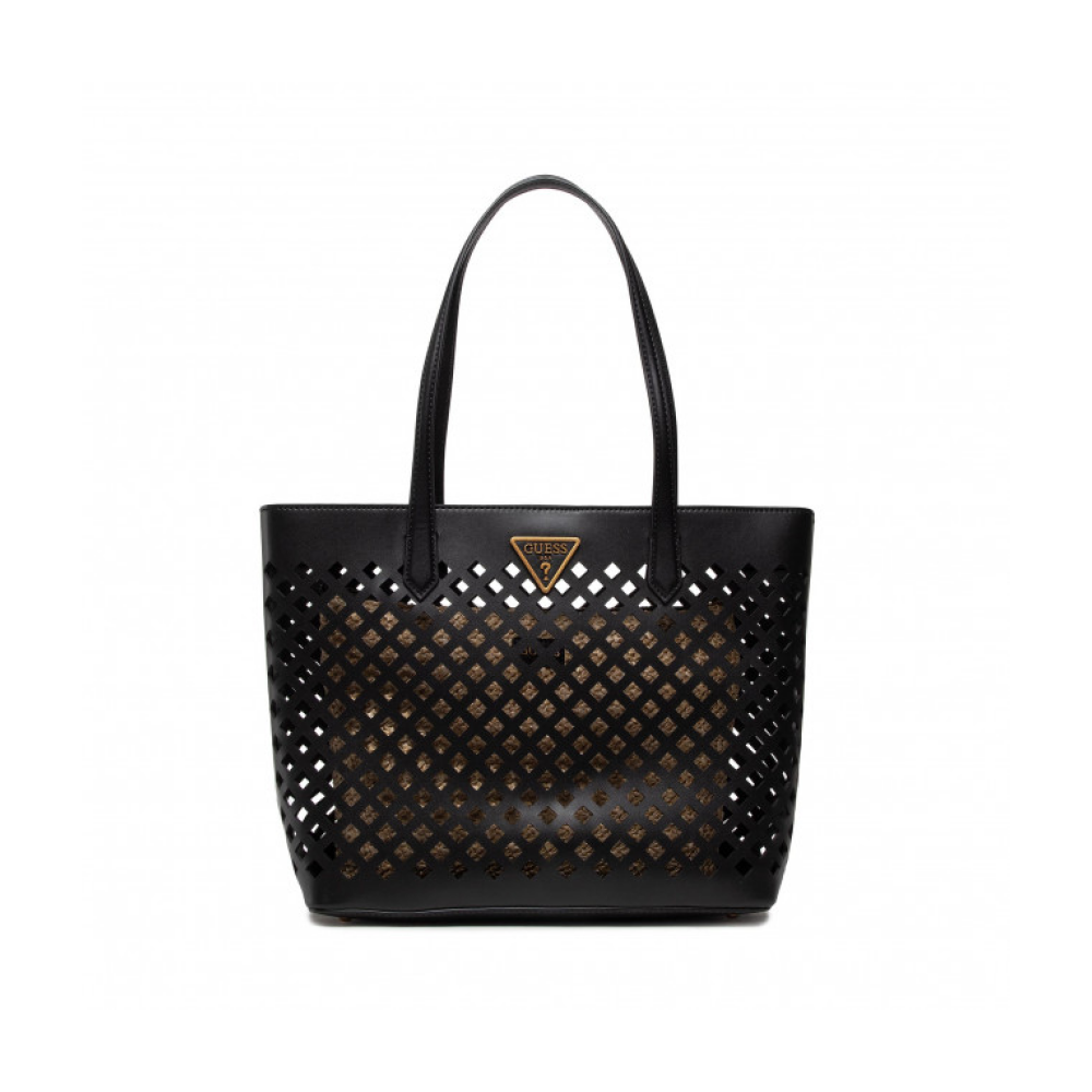 Guess, Aqua, Textile Bag, Black/Brown, For Women, 29 x 32/40 x 12