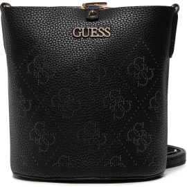 Guess, Amara, Polyester, Textile Handbag, 4G Logo, Black, HWSG8493010, 22 x 20.5 x 14 cm