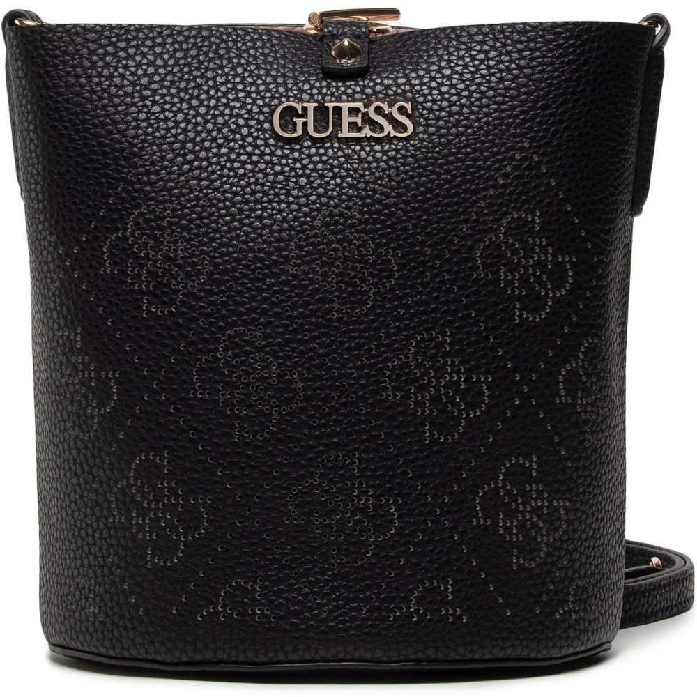 Guess, Amara, Polyester, Textile Handbag, 4G Logo, Black, HWSG8493010, 22 x 20.5 x 14 cm