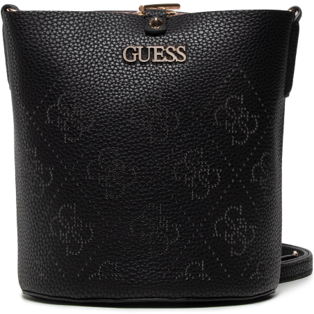 Guess, Amara, Polyester, Textile Handbag, 4G Logo, Black, HWSG8493010, 22 x 20.5 x 14 cm