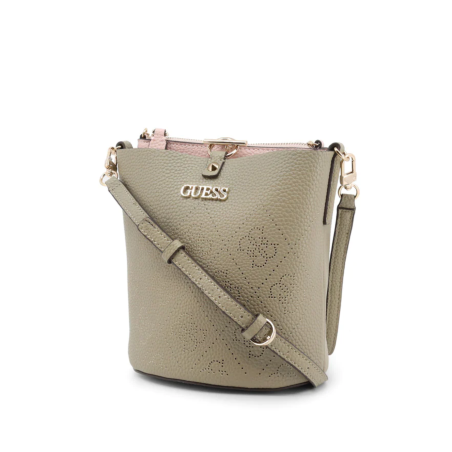 Guess, Amara, Polyester, Textile Handbag, 4G Logo, Green, HWSG8493010, 22 x 20.5 x 14 cm