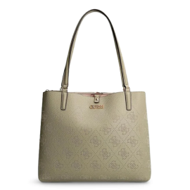 Guess, Amara, 4G Logo, Textile Crossbody Bag, Olive Green, HWSG8493100, 34 x 29 x 11 cm, For Women