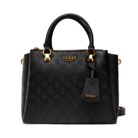 Guess, Zanelle, Synthetic Leather, Textile Handbag, Black, HWPA84, 31 x 24 x 11.5 cm