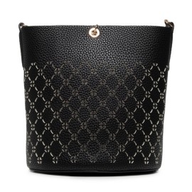 Guess, Amara, Synthetic Leather, Textile Backpack, Black, XG849301, For Women, 18/21 x 20 x 14 / 14/18 x 17.5 x 6.5 cm