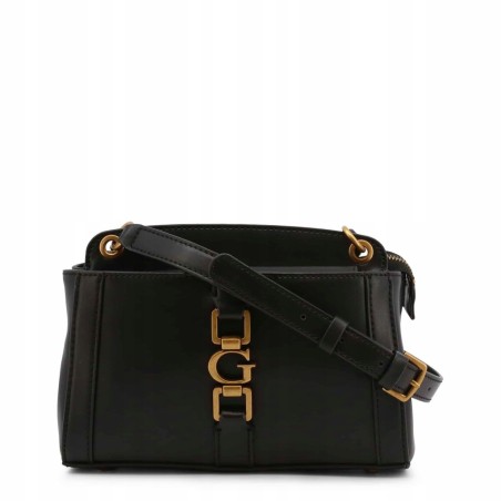 Guess, Brianna, Synthetic Leather, Textile Crossbody Bag, Black, HWVB8489140BLA, For Women