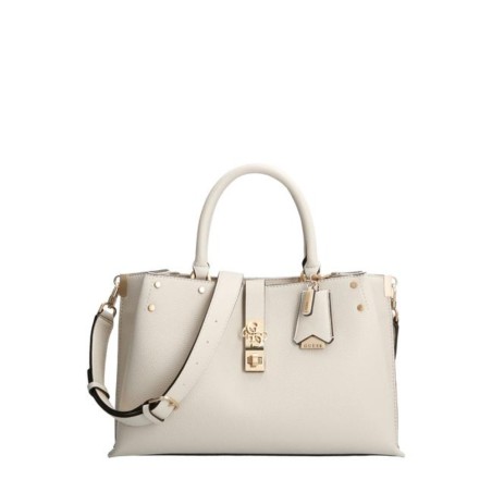 Guess, Albury, Synthetic Leather, Textile Bag, White, For Women, 31.5 x 22 x 13.5 cm
