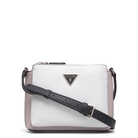 Guess, Becca, Textile Crossbody Bag, White Pink, For Women