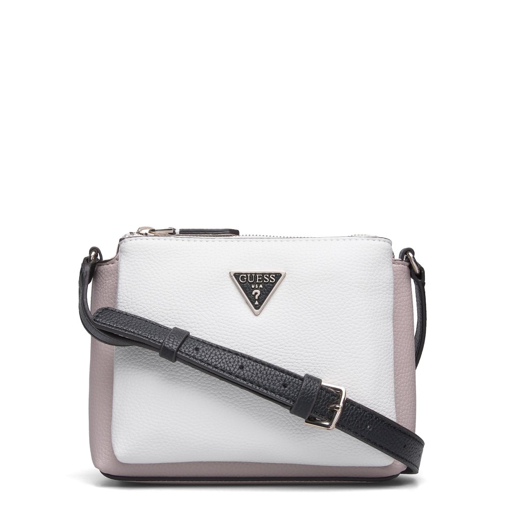 Guess, Becca, Textile Crossbody Bag, White Pink, For Women