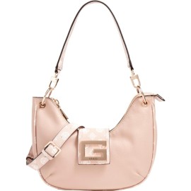 Guess, Brightside, Polyurethane, Textile Bag, Large Hobo, Blush, For Women