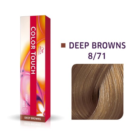 Wella Professionals, Color Touch, Ammonia-Free, Semi-Permanent Hair Dye, 8/71 Light Blonde Ash Chestnut, 60 ml