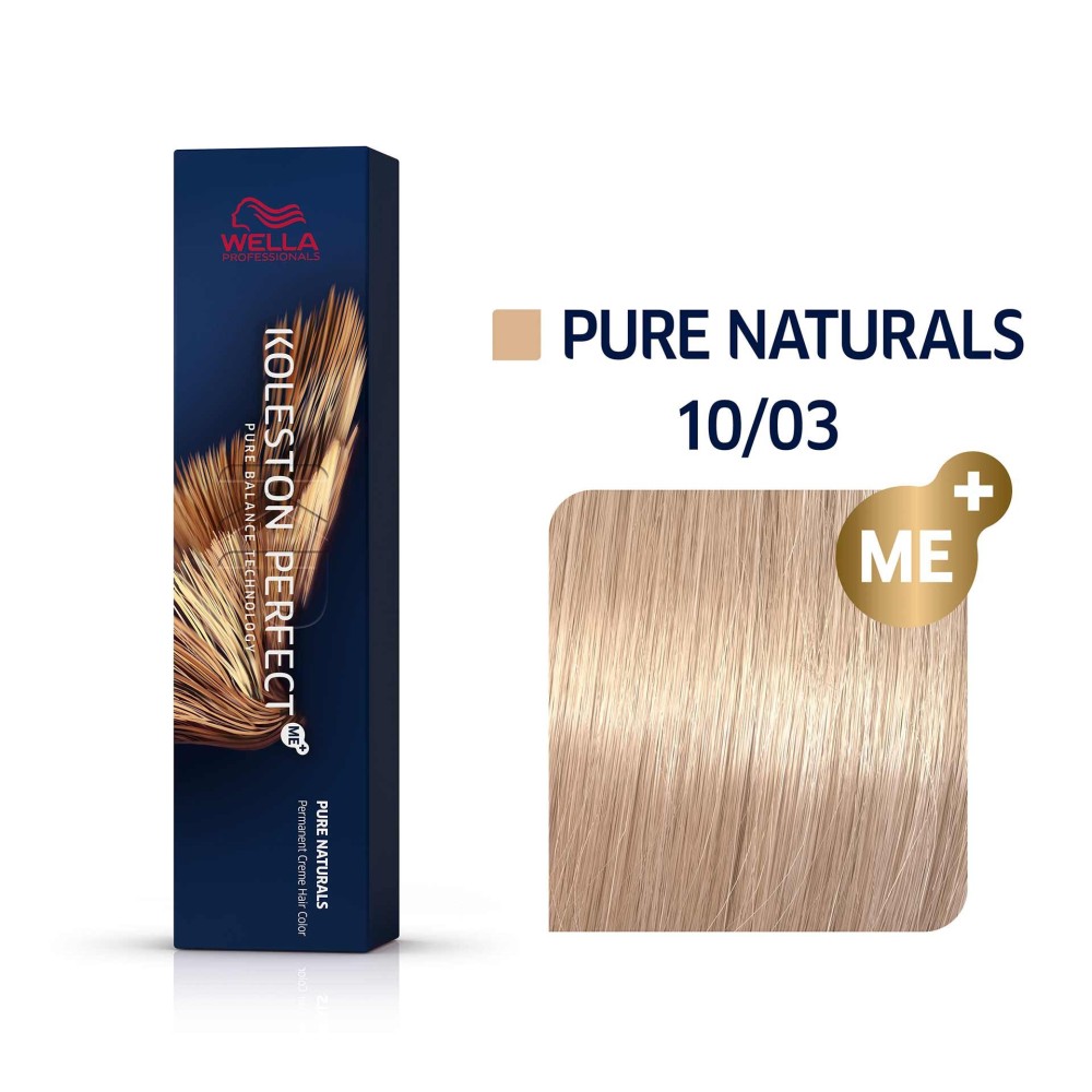 Wella Professionals, Koleston Perfect Me+, Permanent Hair Dye, 10/03 Bright Natural Golden Blond, 60 ml