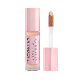 Makeup Revolution, Conceal & Correct, Corrective, Liquid Concealer, Peach, 4 g