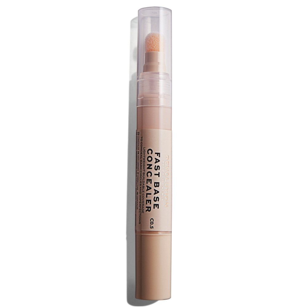 Makeup Revolution, Fast Base Concelear, Under-Eye Concealer Pen, C 0.5, 4.5 ml
