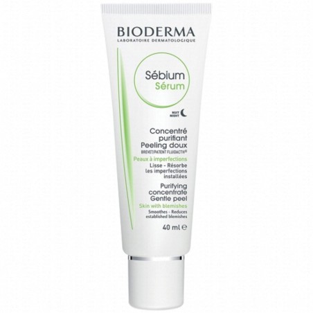 Bioderma, Sebium, Glycolic Acid, Purifying, Night, Serum, For Face, 40 ml