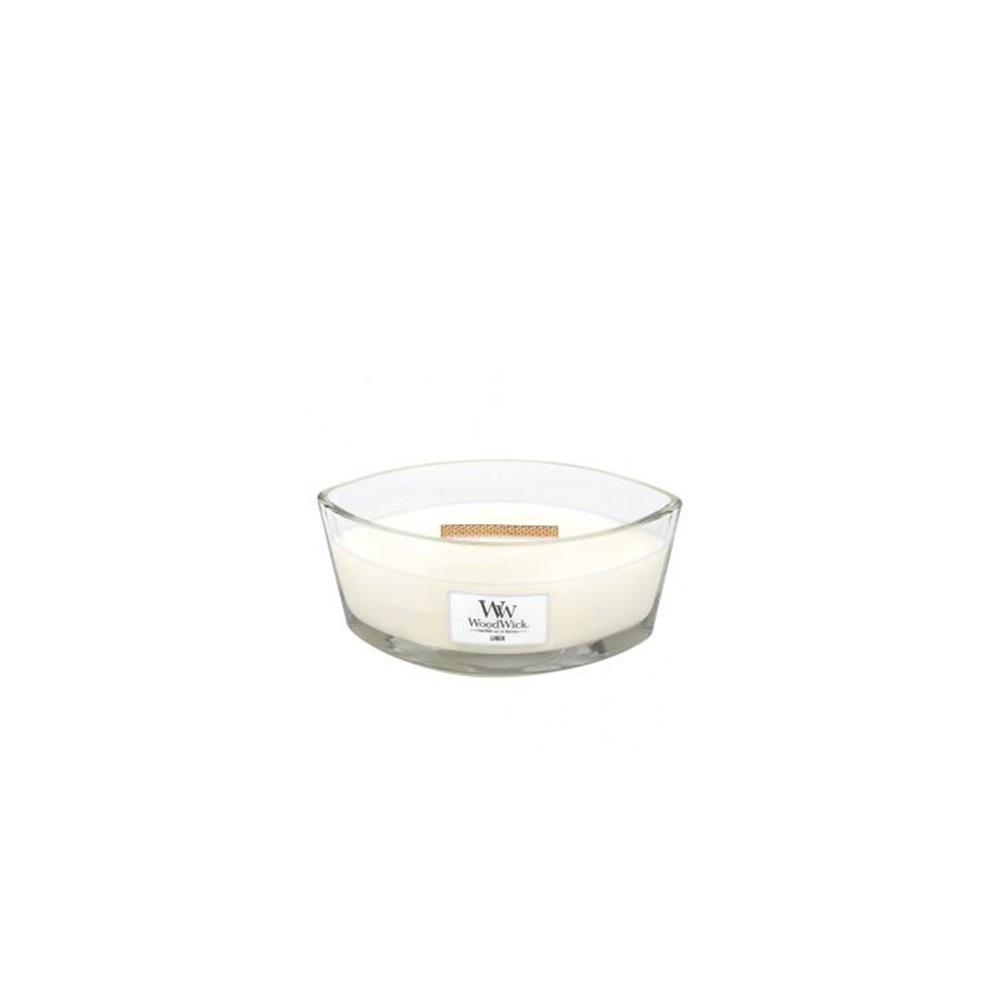 WoodWick Linen scented candle with wooden wick 453,6 g