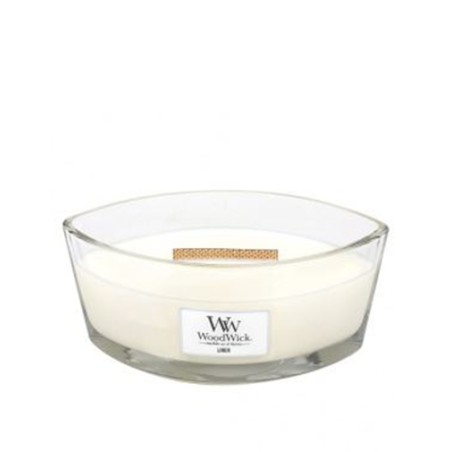 WoodWick Linen scented candle with wooden wick 453,6 g