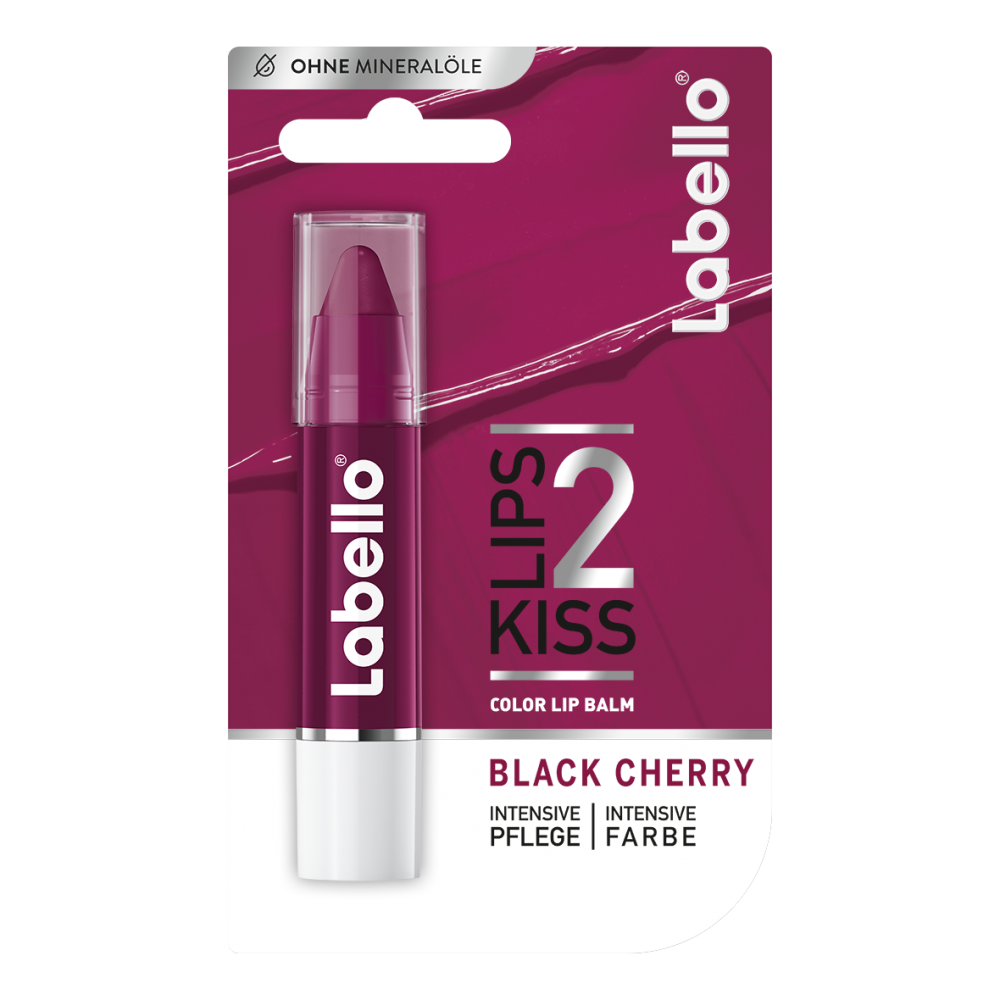 Labello LIPS2Kiss schwarze Kirsche Farb-Lippenbalsam 3 g