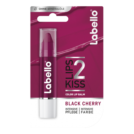 Labello LIPS2Kiss schwarze Kirsche Farb-Lippenbalsam 3 g
