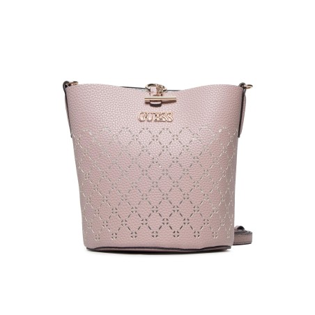 Guess, Amara Bucket, Synthetic Leather, Textile Bag, Powder Pink, HWXG8493010, For Women, 18/23 x 20 x 14 / 14/18 x 18 x 7 cm