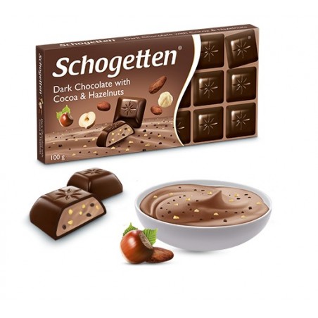 Schogetten Zartbitterschokolade mit Kakao & Haselnüssen 100 g / 3,5 oz
