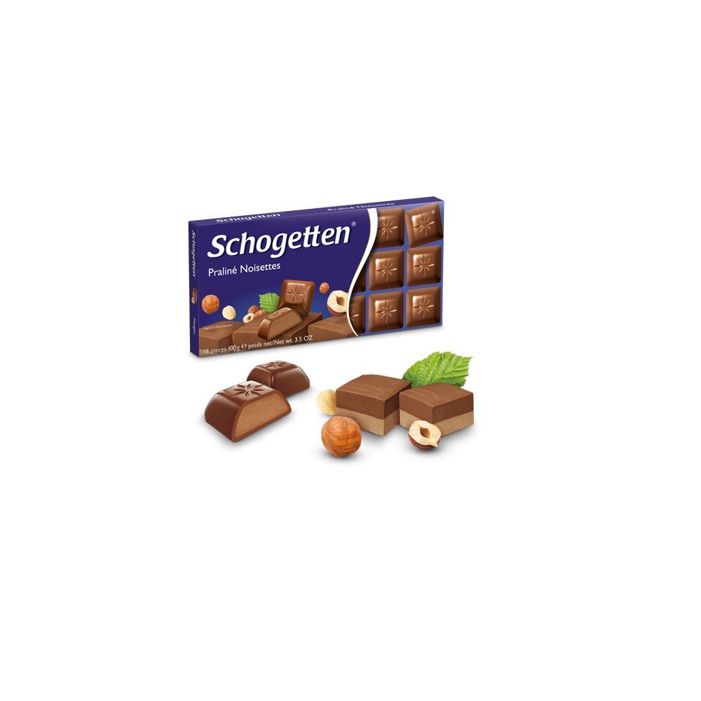 Schogetten Praliné Noisettes Chocolate 100 g / 3.5 oz