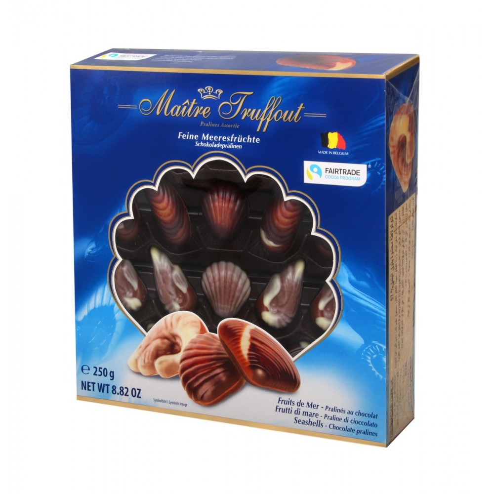 Maitre Truffout Assorted Pralines Sea Shells Blue 250 g / 8.82 oz