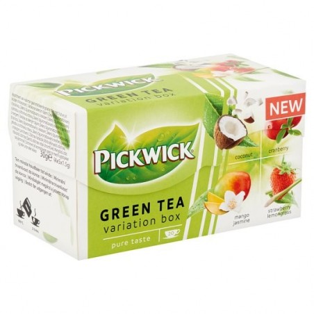 Pickwick Green Tea Varietion Box (Coconut, Cranberry, Mango Jasmine, Strawberry Lemongrass)