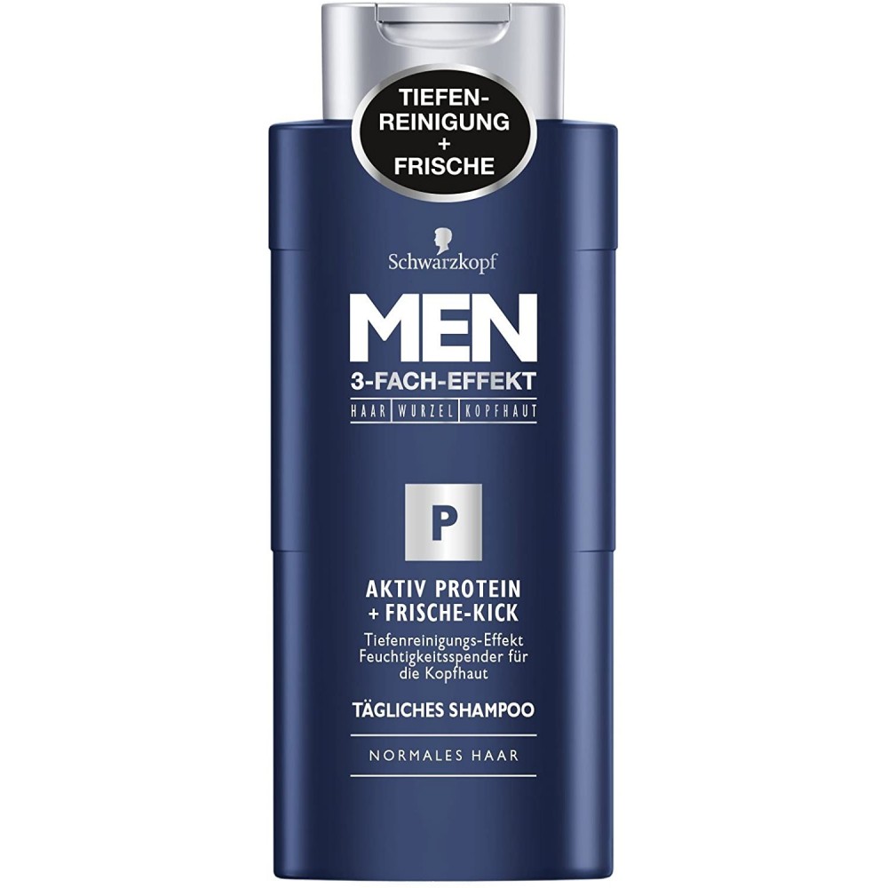 Schwarzkopf Men Active Protein + Fresh Kick Shampoo 250 ml / 8.3.fl oz