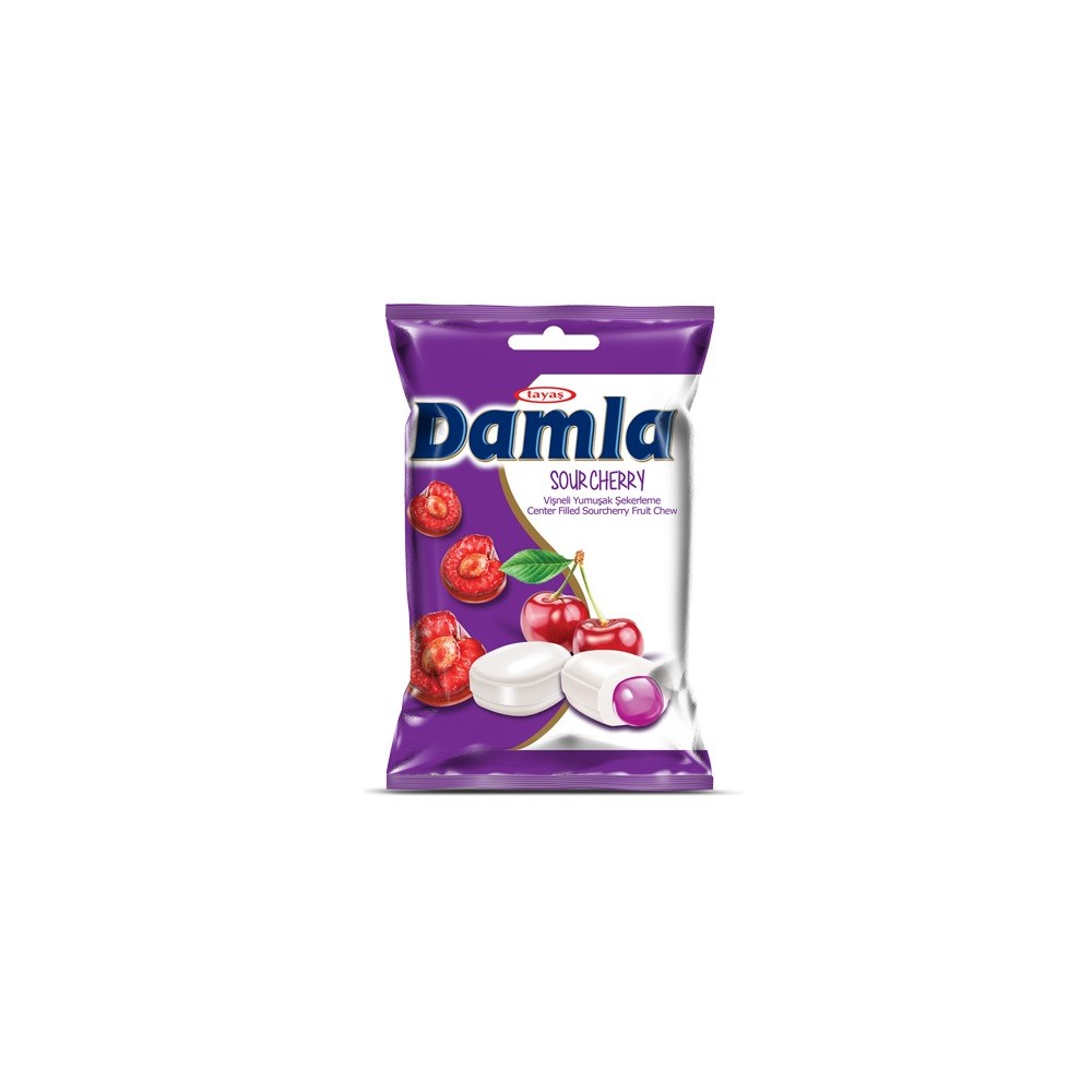 Tayas Damla Saure Kirsch-Weichbonbons 90 g / 3,17 oz