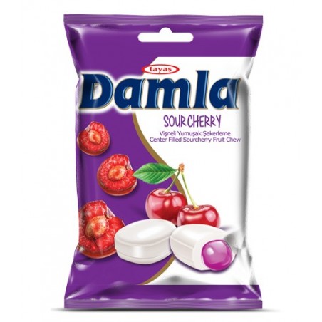Tayas Damla Saure Kirsch-Weichbonbons 90 g / 3,17 oz