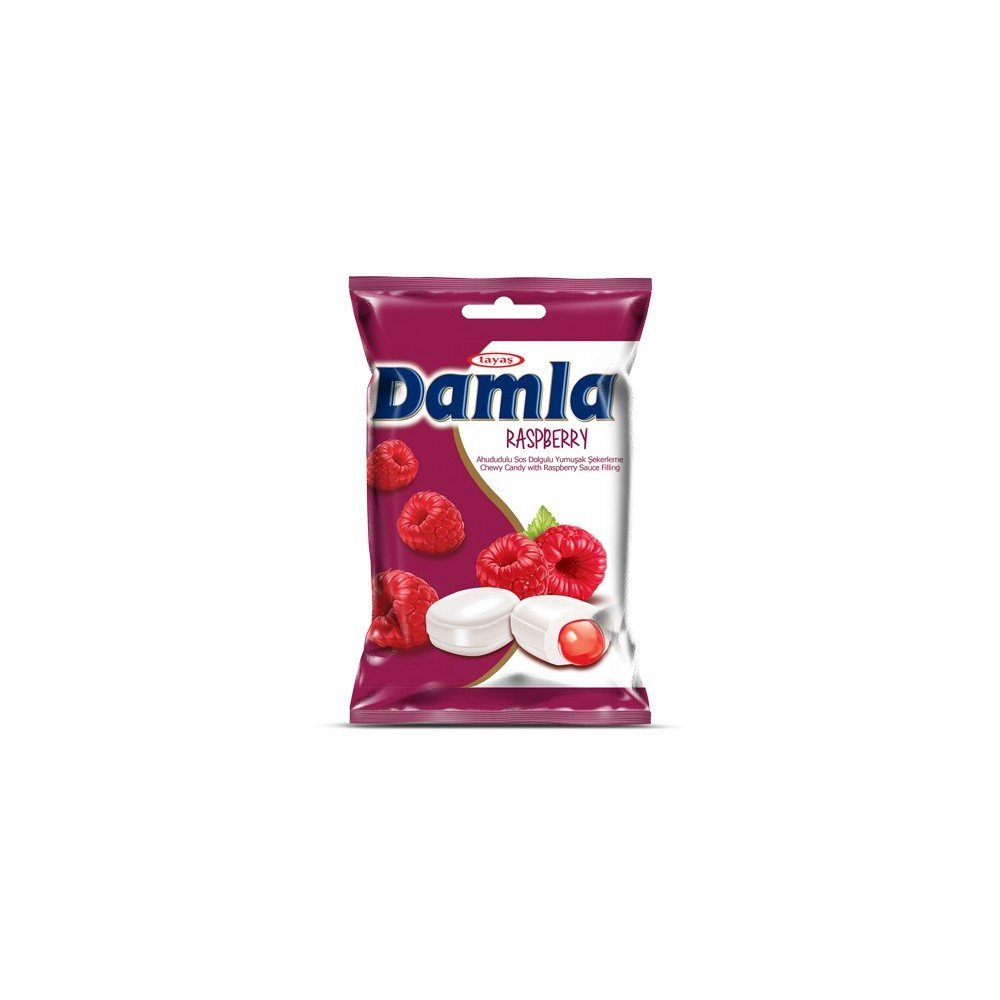 Tayas Damla Raspberry Chewy Candy 90 g / 3.17 oz
