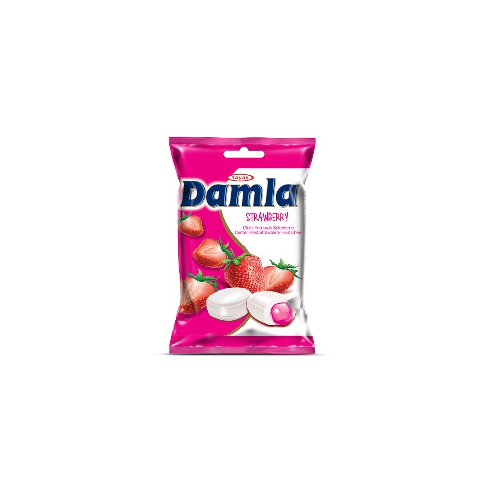 Tayas Damla Strawberry Chewy Candy 90 g / 3.17 oz