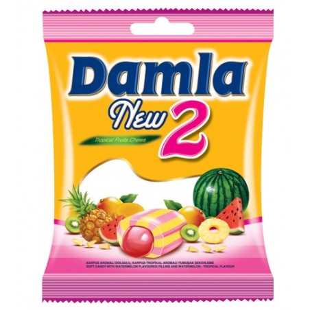 Tayas Damla Neu 2 tropische Früchte Wassermelonen-Kaubonbons 90 g / 3,17 oz