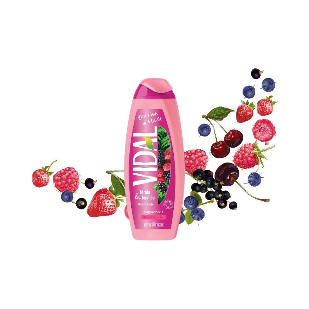 Vidal Berries & Musk Shower Gel 250 ml / 8.4 fl oz