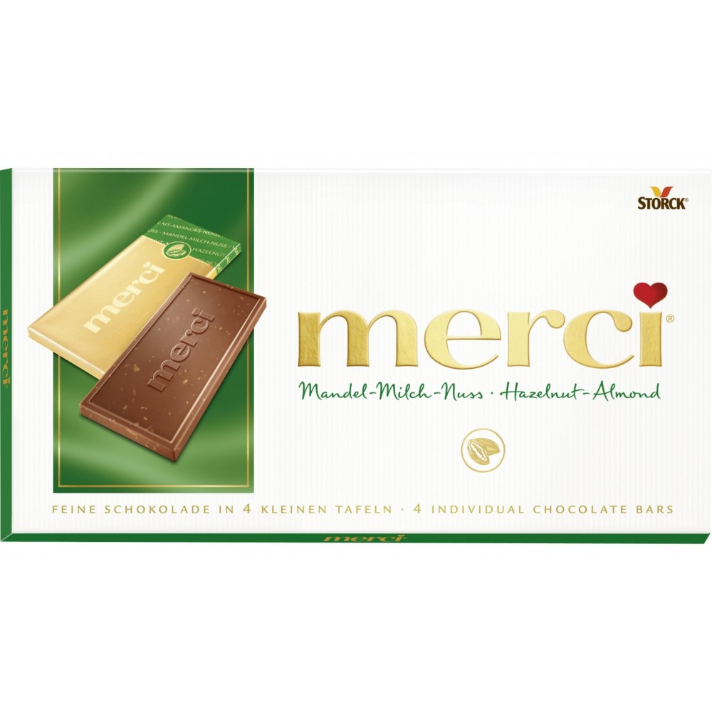 Storck Merci Hazelnut - Almond Chocolate 100 g / 3.4 oz