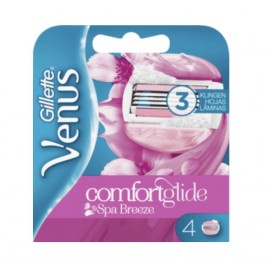 Gillette Venus Comfortglide Spa Breeze Razor Blades (4 Pack)