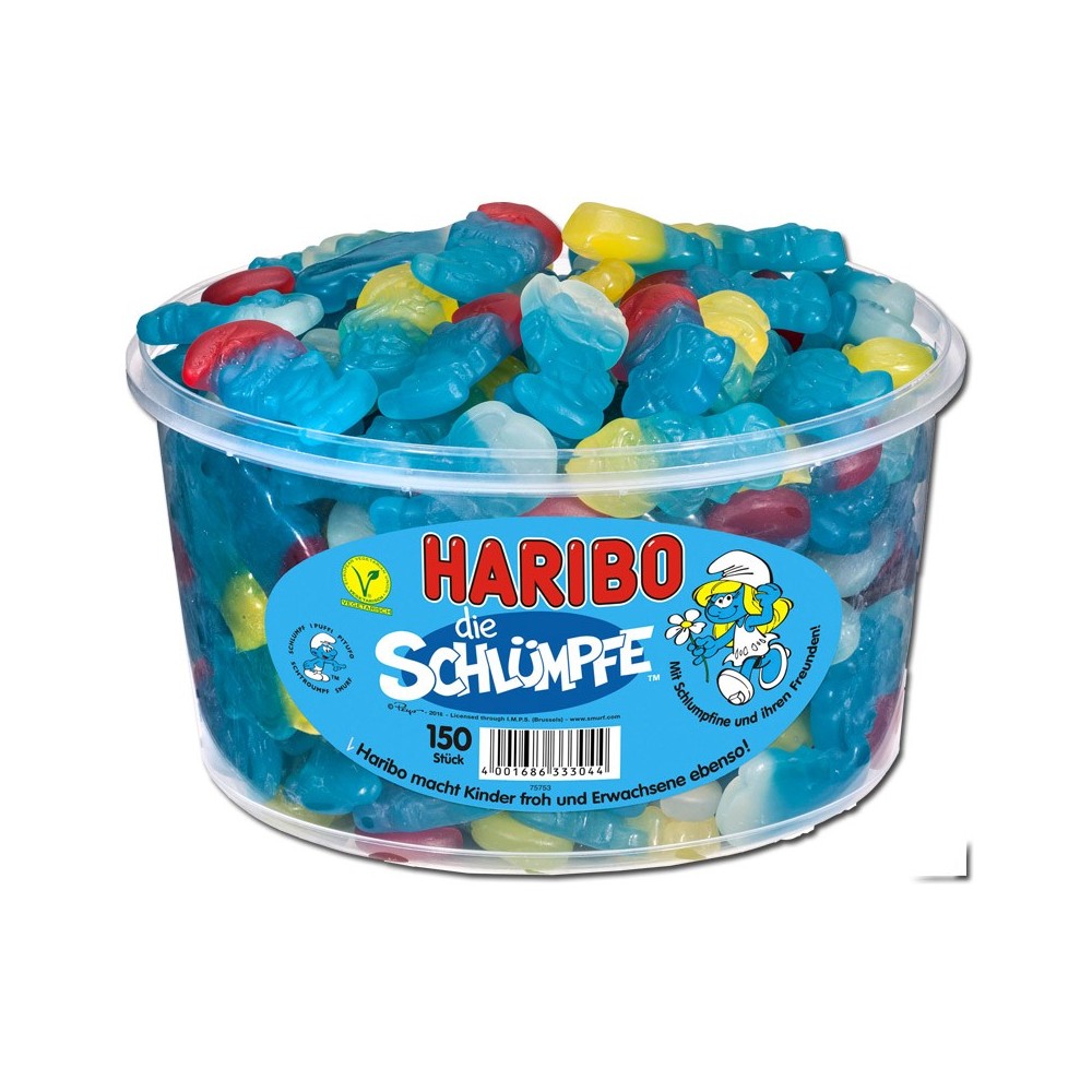 Haribo Schlümpfe / Smurfs 1.35 kg / 45 oz / 150 pcs