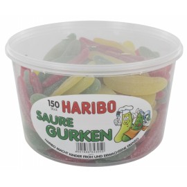 Haribo Saure Gurken / Sour Cucumbers 1.35 kg / 45 oz / 150 pcs