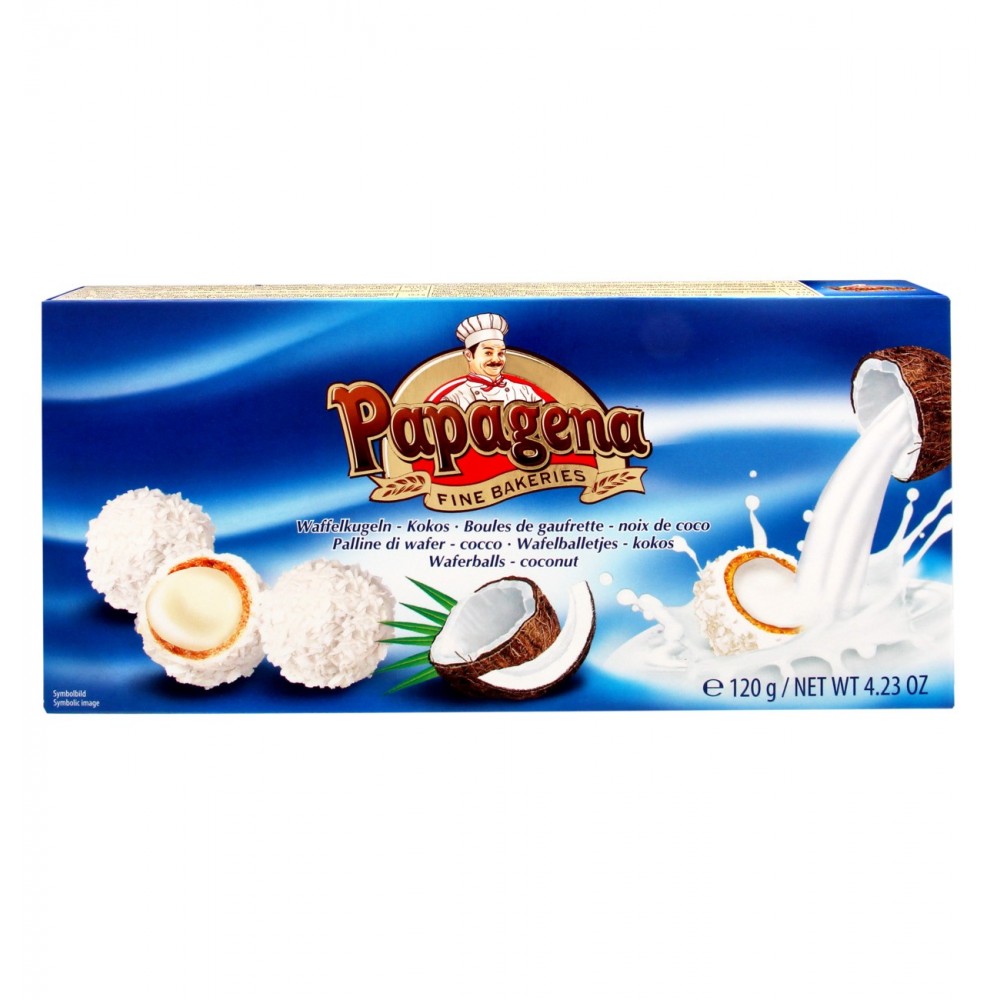 Papagena Waferballs Coconut 120 g / 4.23 oz