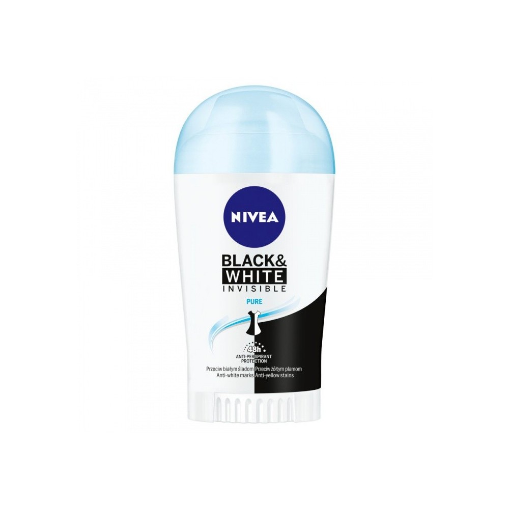 Nivea Black & White Invisible Pure Anti-Perspirant Stick 40 ml / 1.3 fl oz