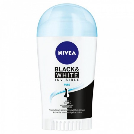 Nivea Black & White Invisible Pure Anti-Perspirant Stick 40 ml / 1.3 fl oz
